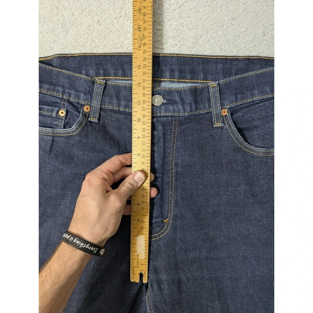 Levis Jeans Mens 38 X 30 541 Denim Zip Stretchy Straight‎ Leg Dark Wash